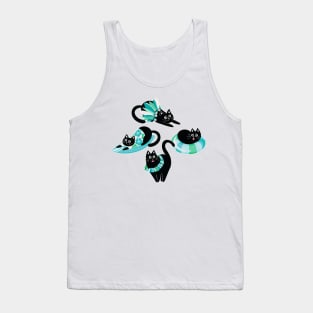 Purrfect Purradise - aqua blue Tank Top